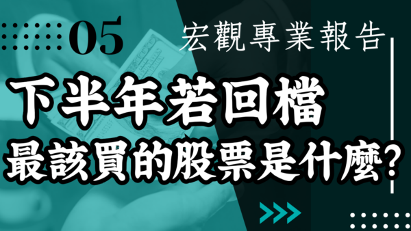 【宏觀專業報告】下半年若回檔 最該買的股票是什麼？